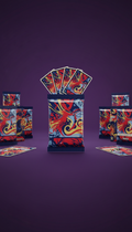 Booster pack with glossy fantasy art